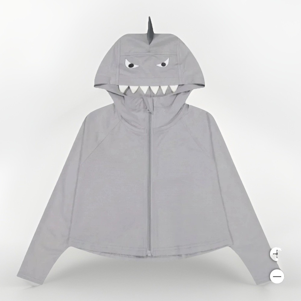 Hazel + Harper UPF Swim Coverup Unisex Kids 2T-4T Gray Shark‎ Nylon Full Zipper